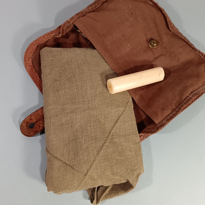 LANTERNE PLIANTE AVEC SA HOUSSE LAMPE DE TYPE MONJARDET EQUIPEMENT INDIVIDUELLE DU SOLDAT GUERRE 1914 1918